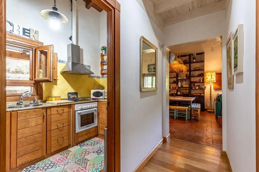 Cocina de Finca rústica en venta en Cuacos de Yuste con Jardín privado, Terraza y Piscina