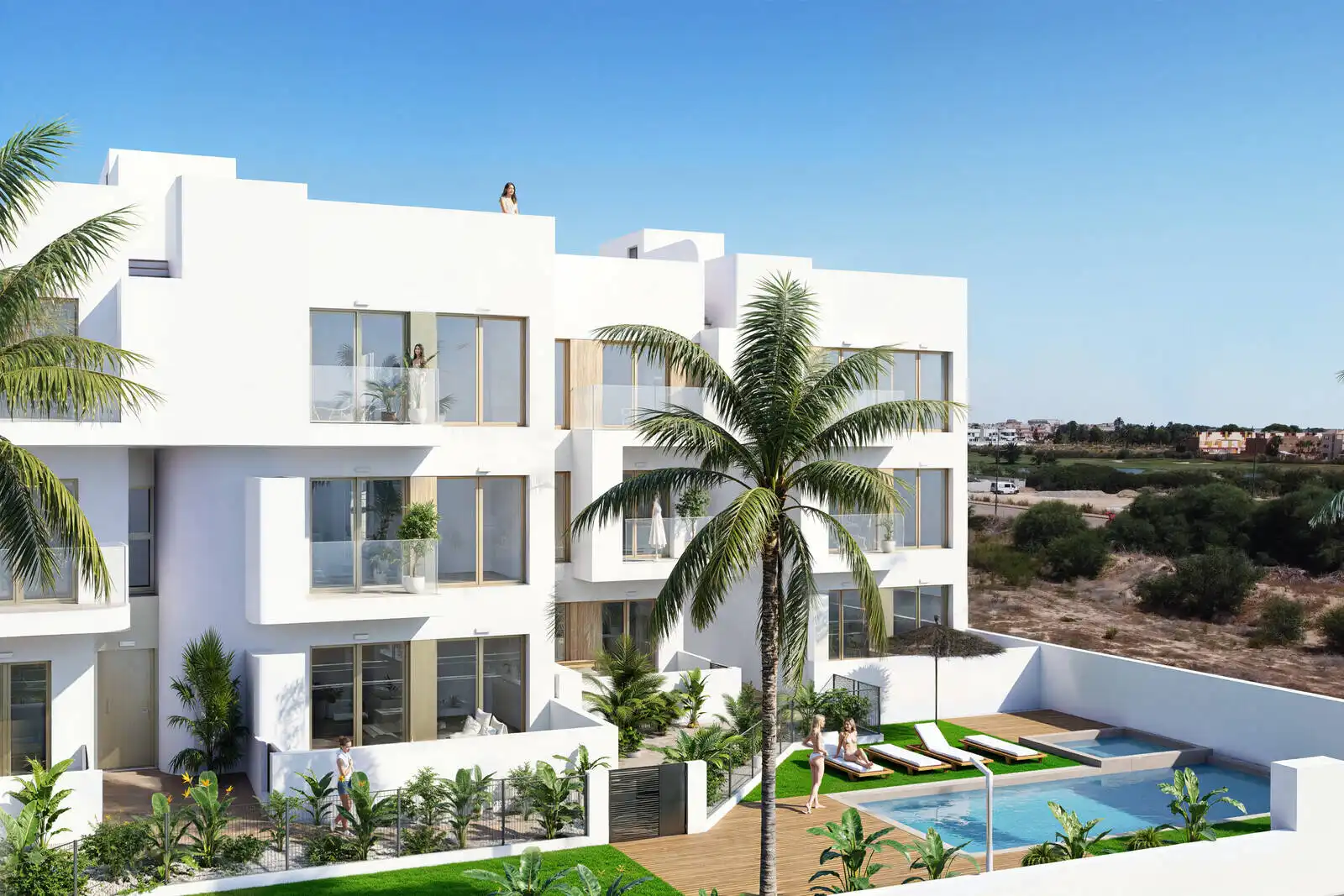 Mini appartamento con terrazza in vendita a Las Lomas de Rame - Bahía Bella