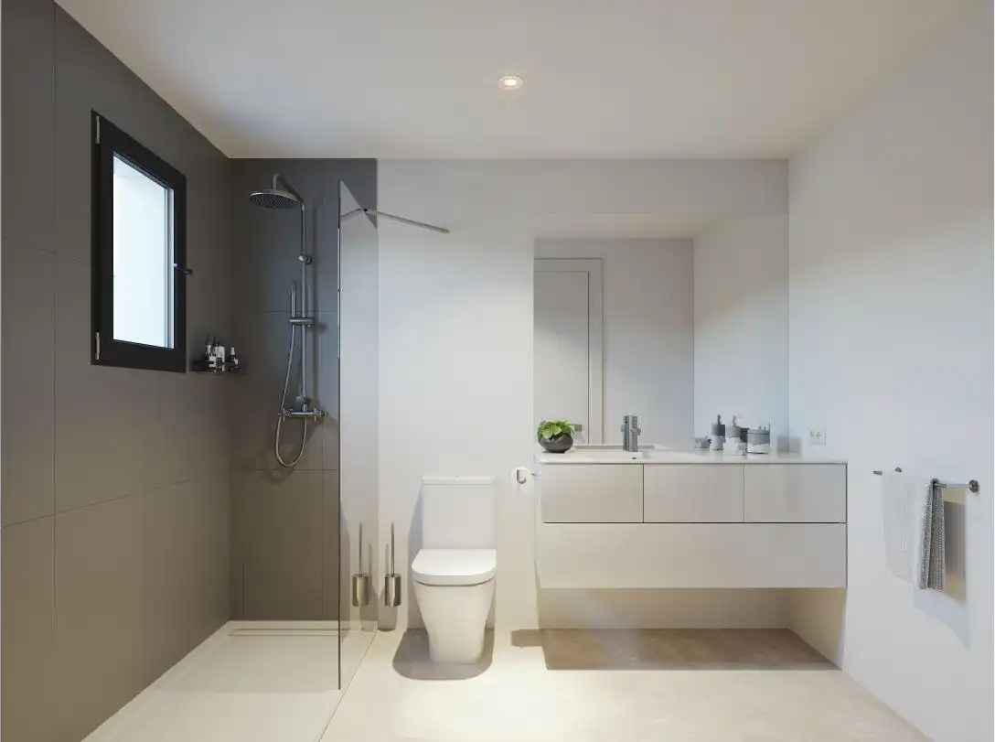 Badezimmer von Einfamilien-Reihenhaus zum Verkauf in Manacor mit Privatgarten, Terrasse und Gemeinschaftspool