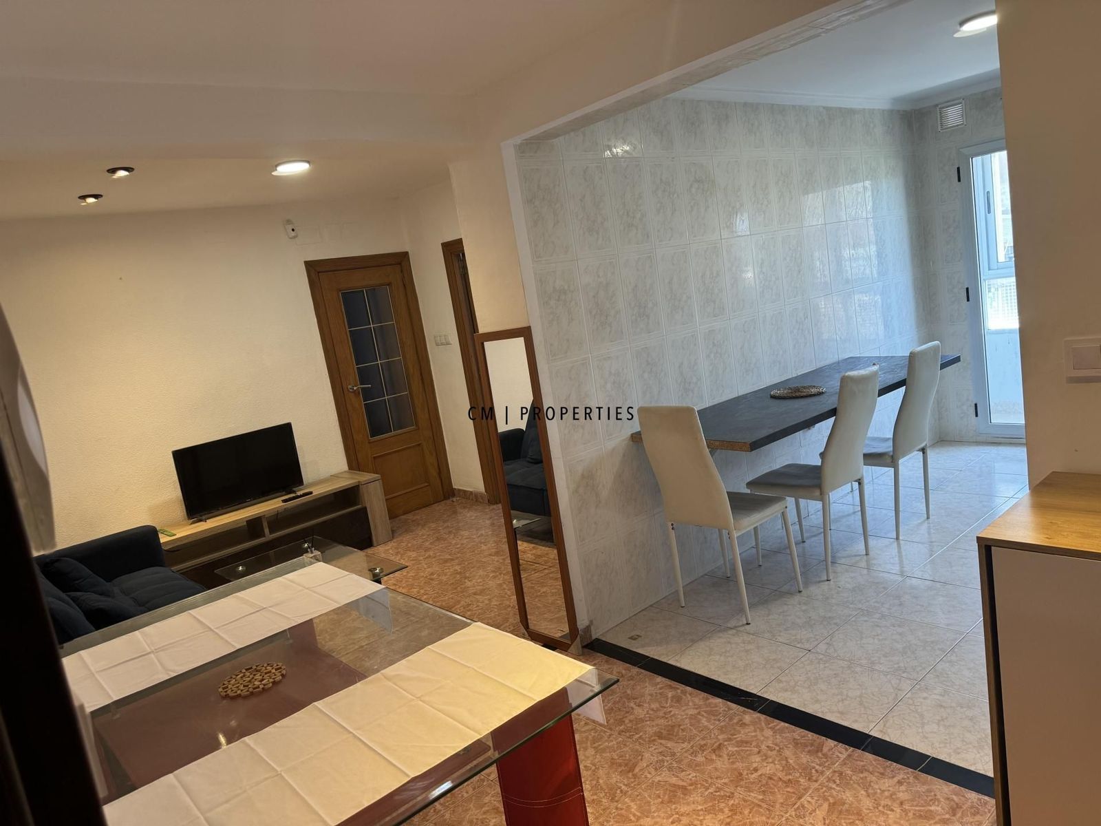 Dining room of Flat to rent in  Valencia Capital  with Heating, Furnished and Balcony