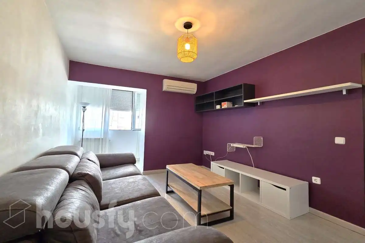 Wohnzimmer von Wohnung zur Miete in Madrid mit Klimaanlage, Heizung und Möbliert