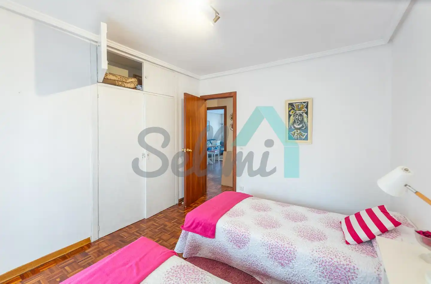 Schlafzimmer von Wohnung zur Miete in Castrillón mit Heizung, Parkett und Terrasse