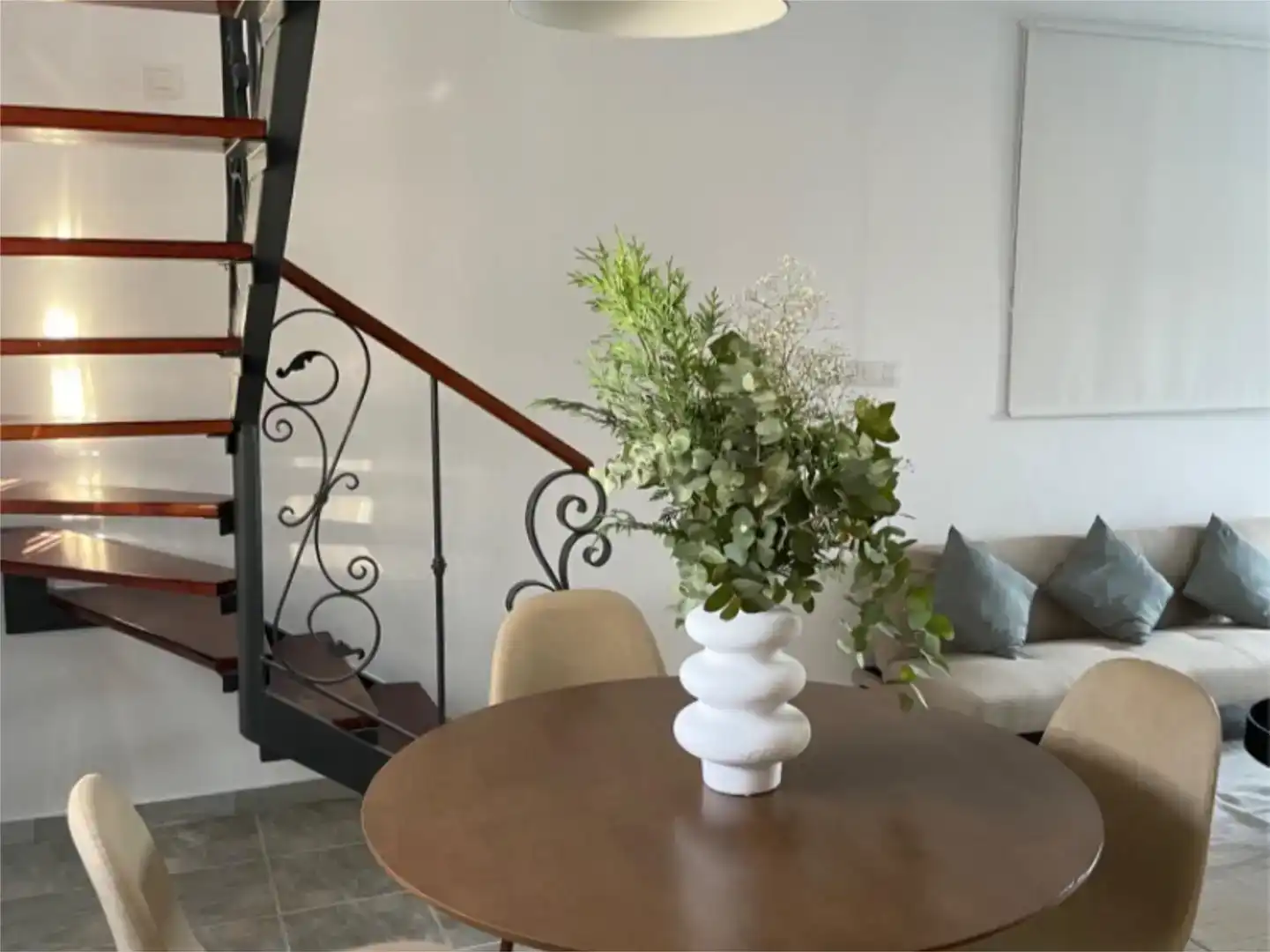 Esszimmer von Wohnung zur Miete in Sanlúcar de Barrameda mit Klimaanlage, Privatgarten und Möbliert