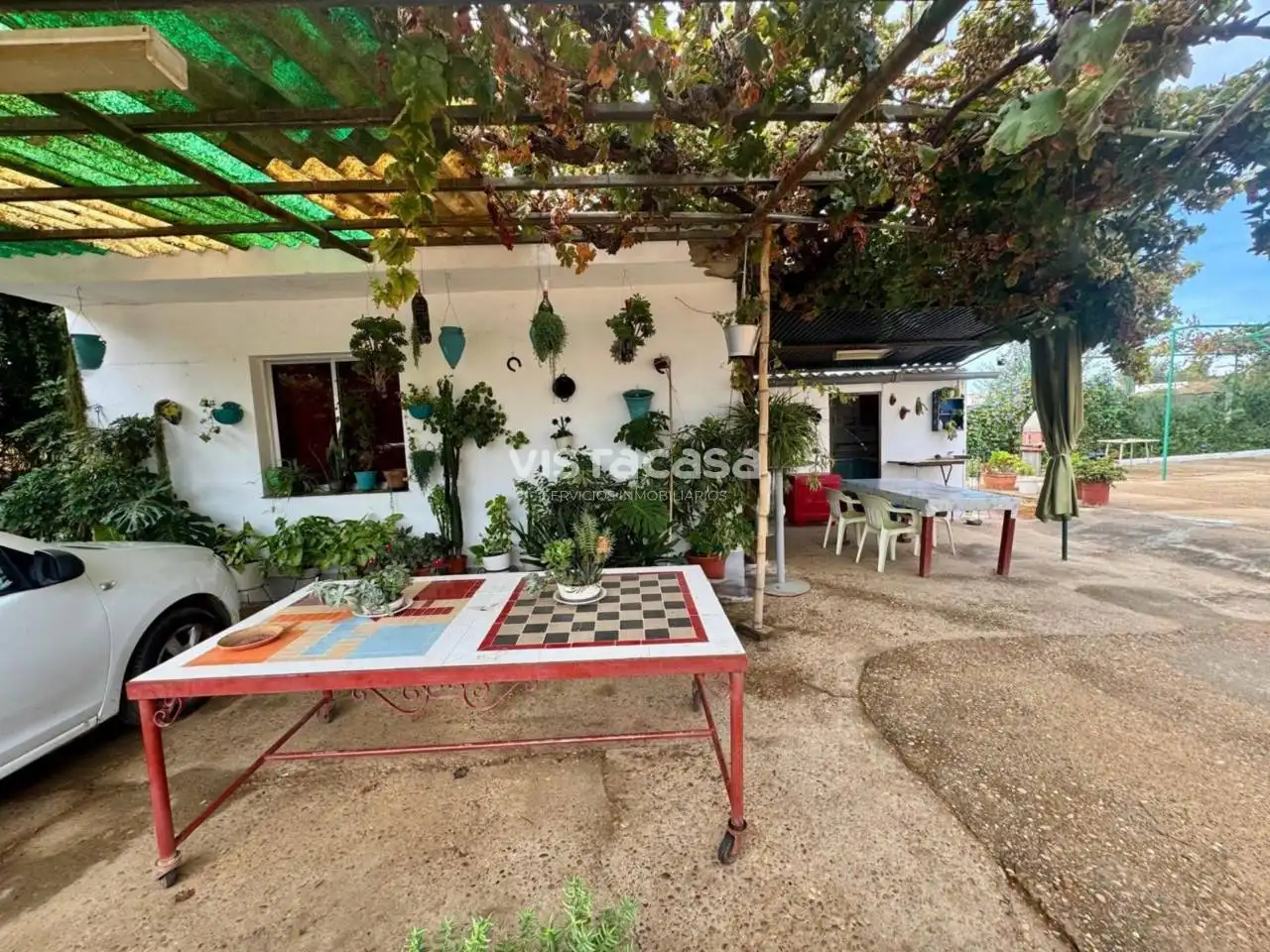 Terraza de Finca rústica en venta en El Viso del Alcor con Aire acondicionado, Calefacción y Jardín privado