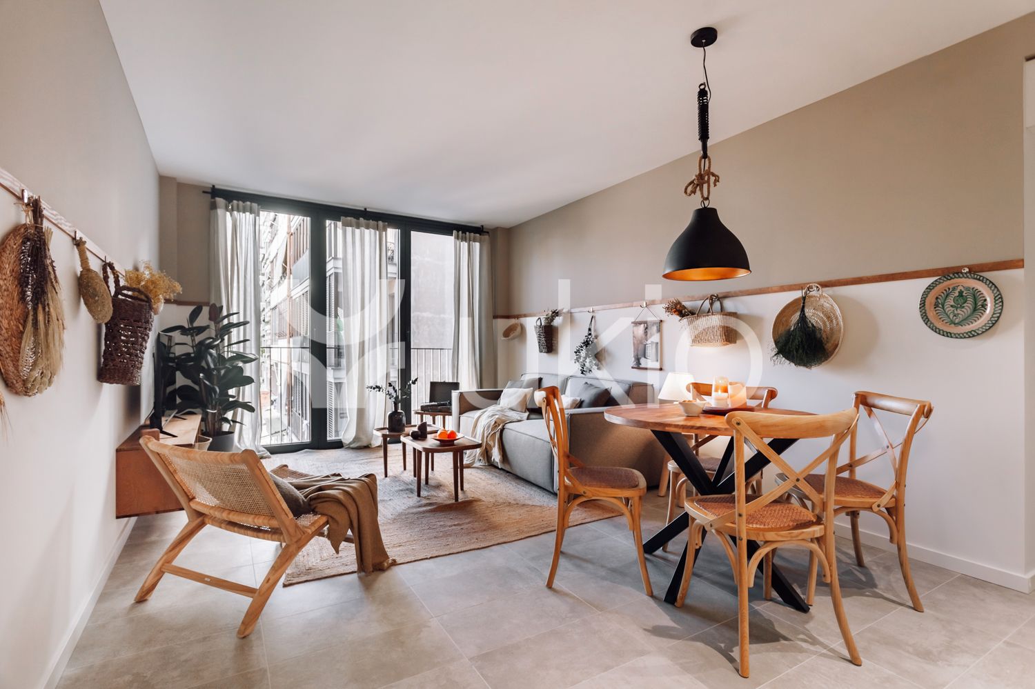 Living room of Apartment to rent in  Barcelona Capital  with Air Conditioner, Heating and Furnished