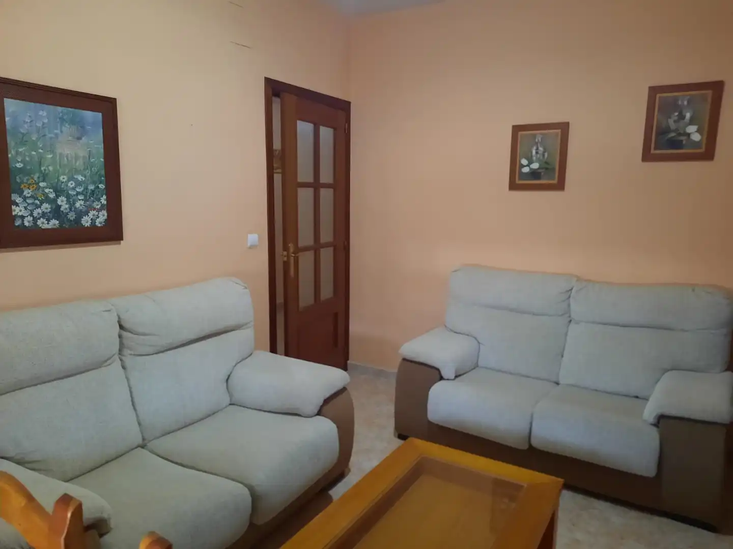 Sala de estar de Apartamento de alquiler en Zafra con Aire acondicionado, Amueblado y Microondas