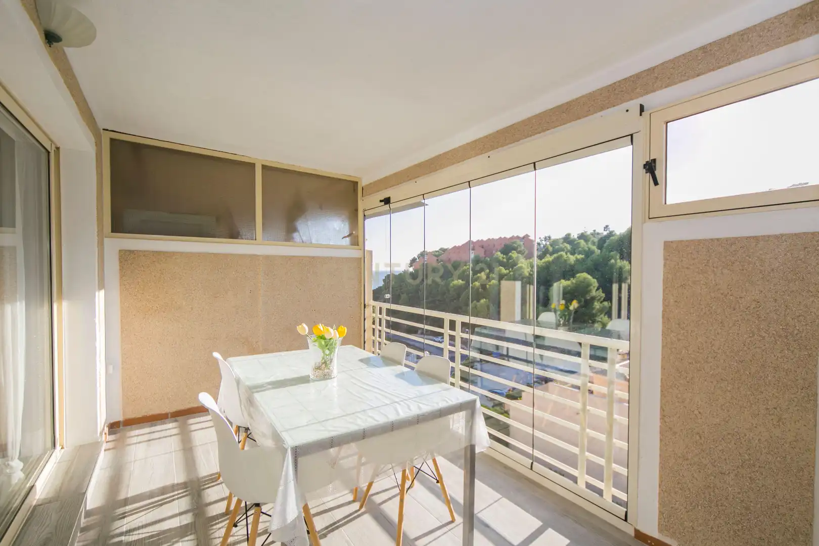 Balcony of Apartments for rent in Calpe / Calp  with Air Conditioner, Oven and Washing machine