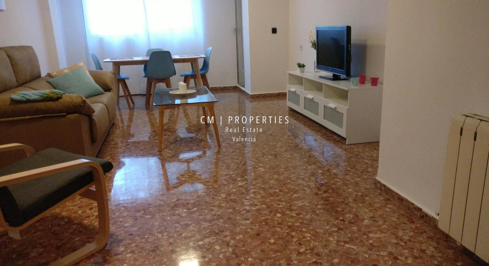 Living room of Flat to rent in  Valencia Capital  with Air Conditioner, Heating and Terrace