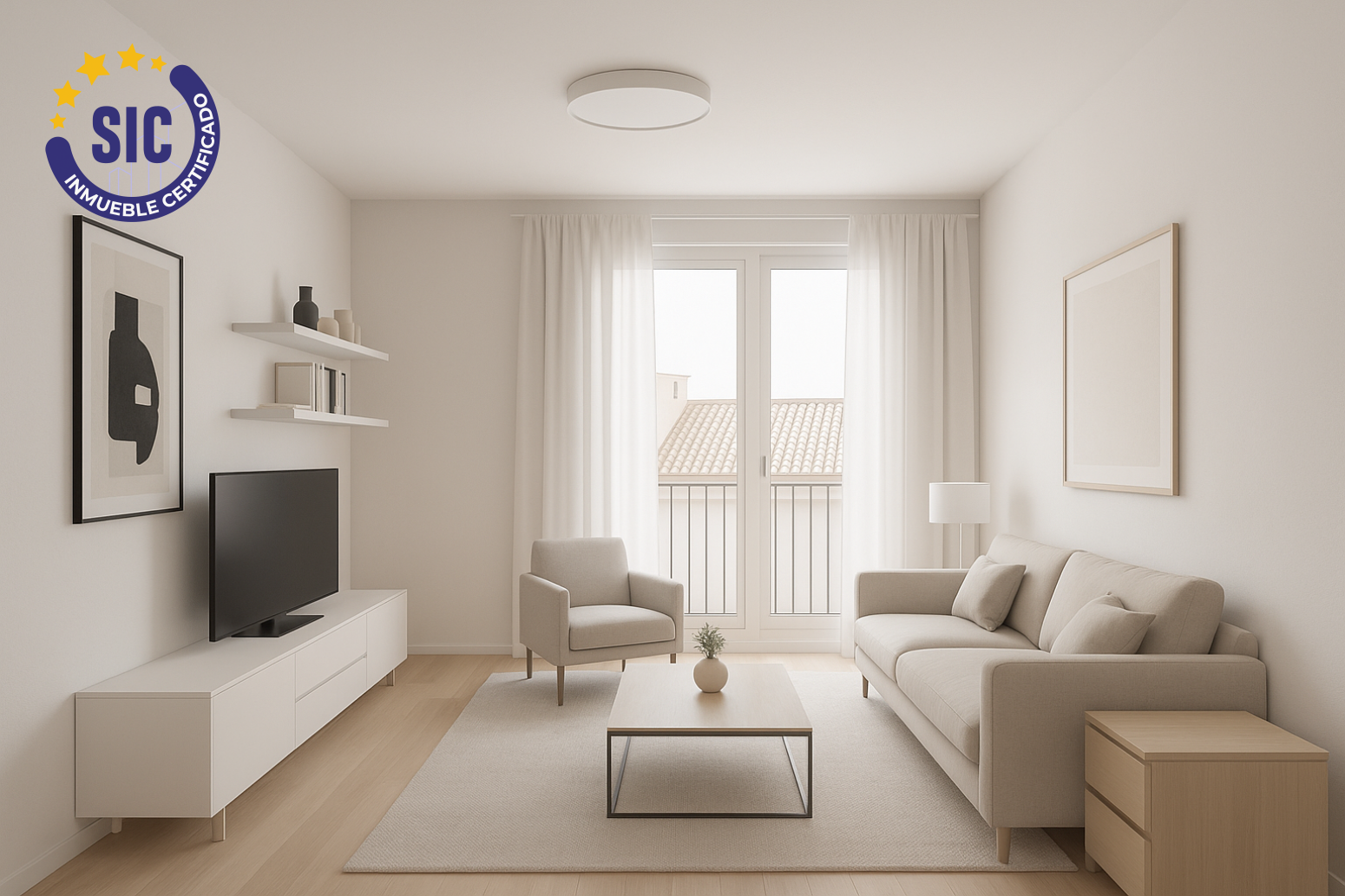 Living room of Flat for sale in  Valencia Capital  with Heating and Balcony