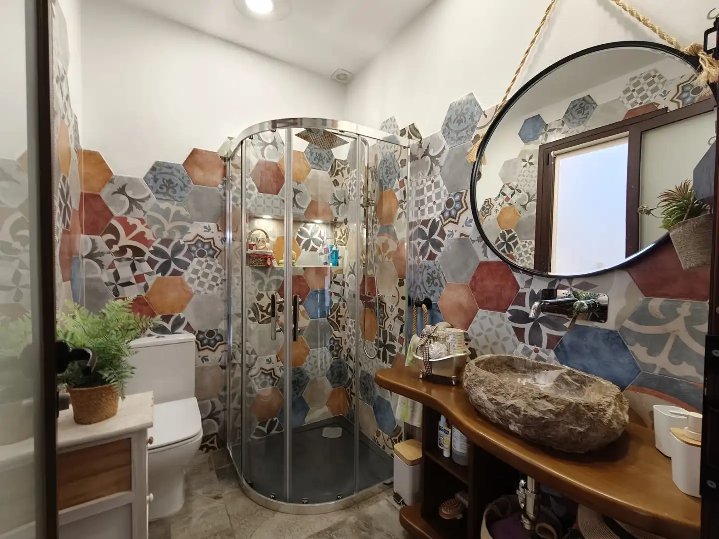 Baño de Casa o chalet en venta en Arenas de San Juan  con Aire acondicionado, Jardín privado y Terraza