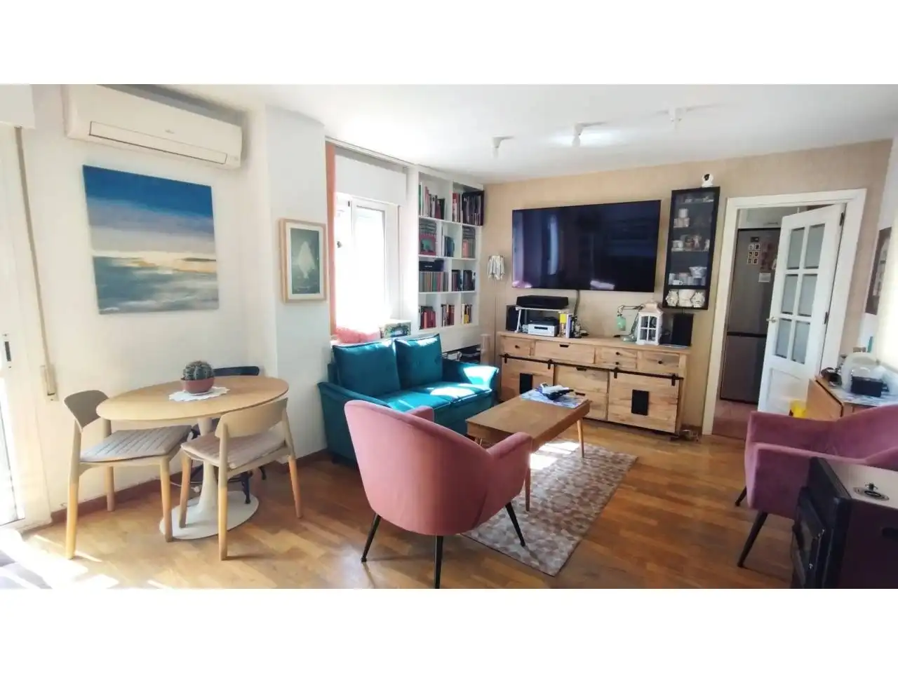 Wohnzimmer von Maisonette zum Verkauf in Huelva mit Klimaanlage, Parkett und Balkon