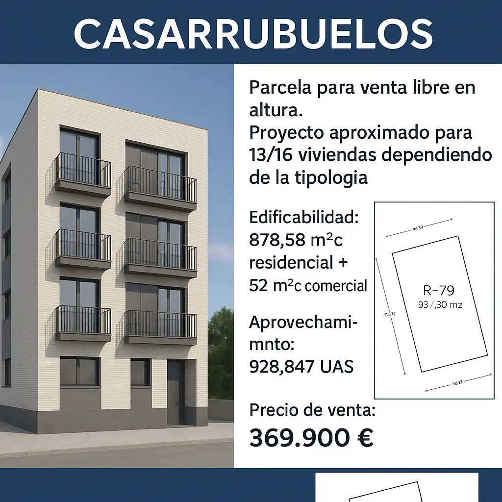 Terrain résidentiel à vendre à Casarrubuelos