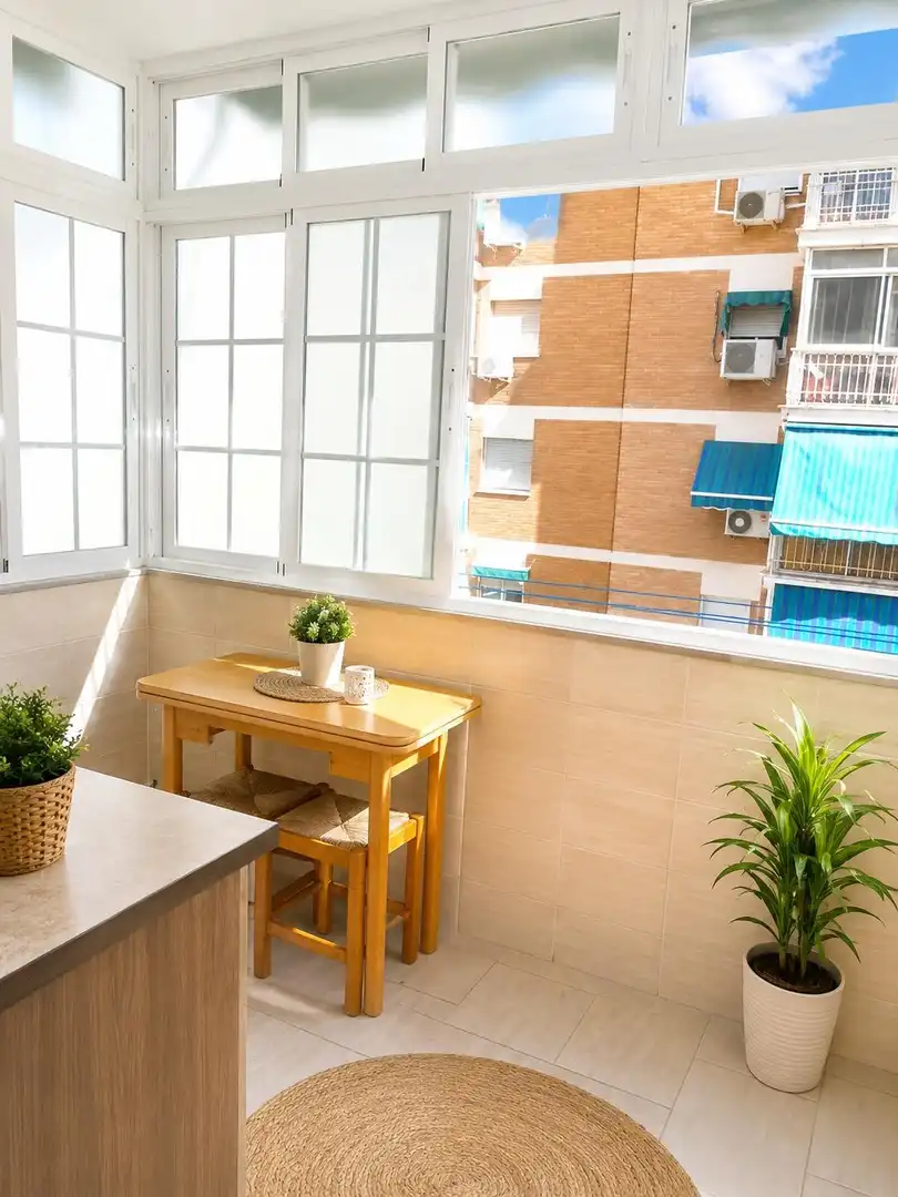 Balcony of Flat for rent in Málaga  with Private garden, Terrace and Furnished