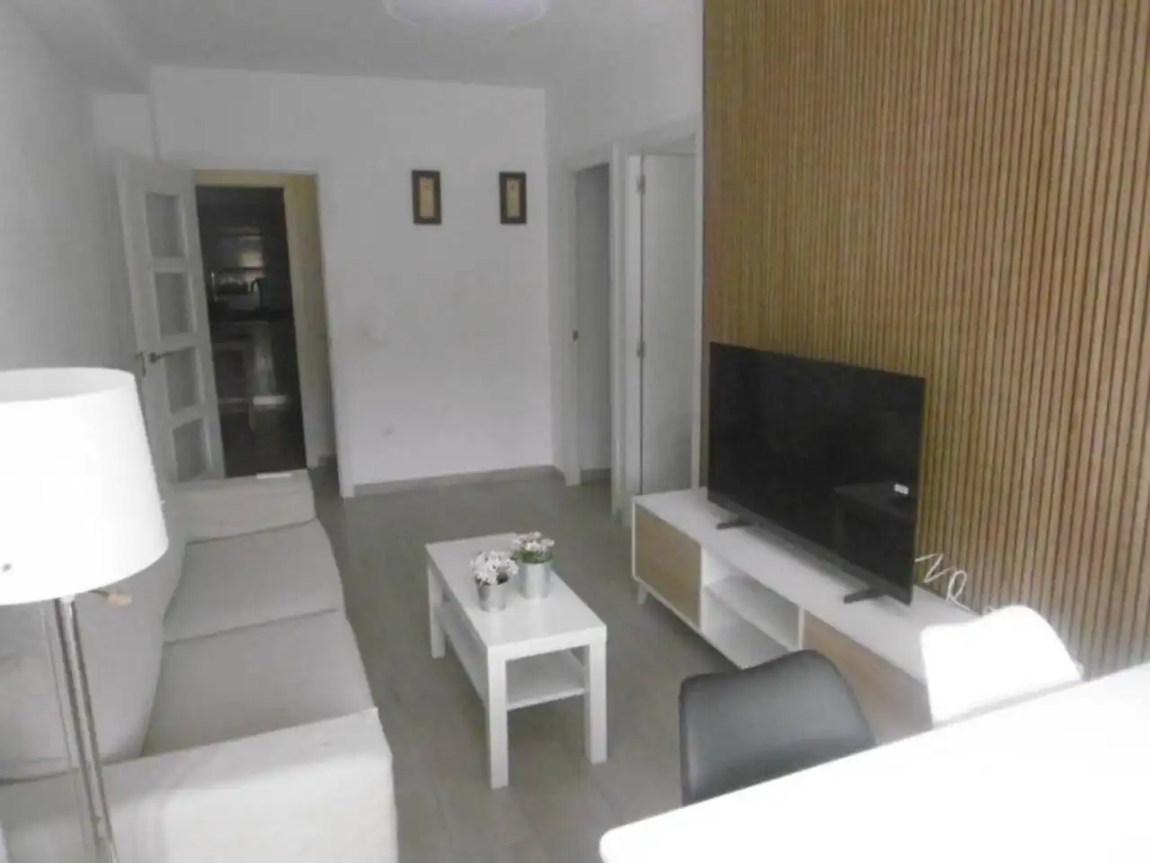 Living room of Flat for rent in Almería  with Air Conditioner, Terrace and Furnished