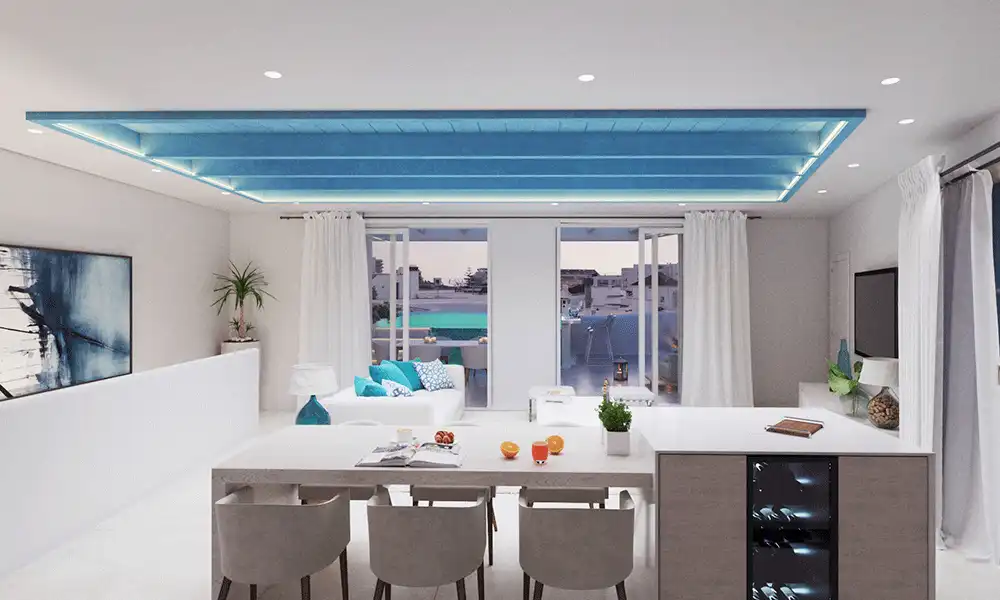 Cuina de Apartament de lloguer en Marbella amb Aire condicionat, Calefacció i Jardí privat