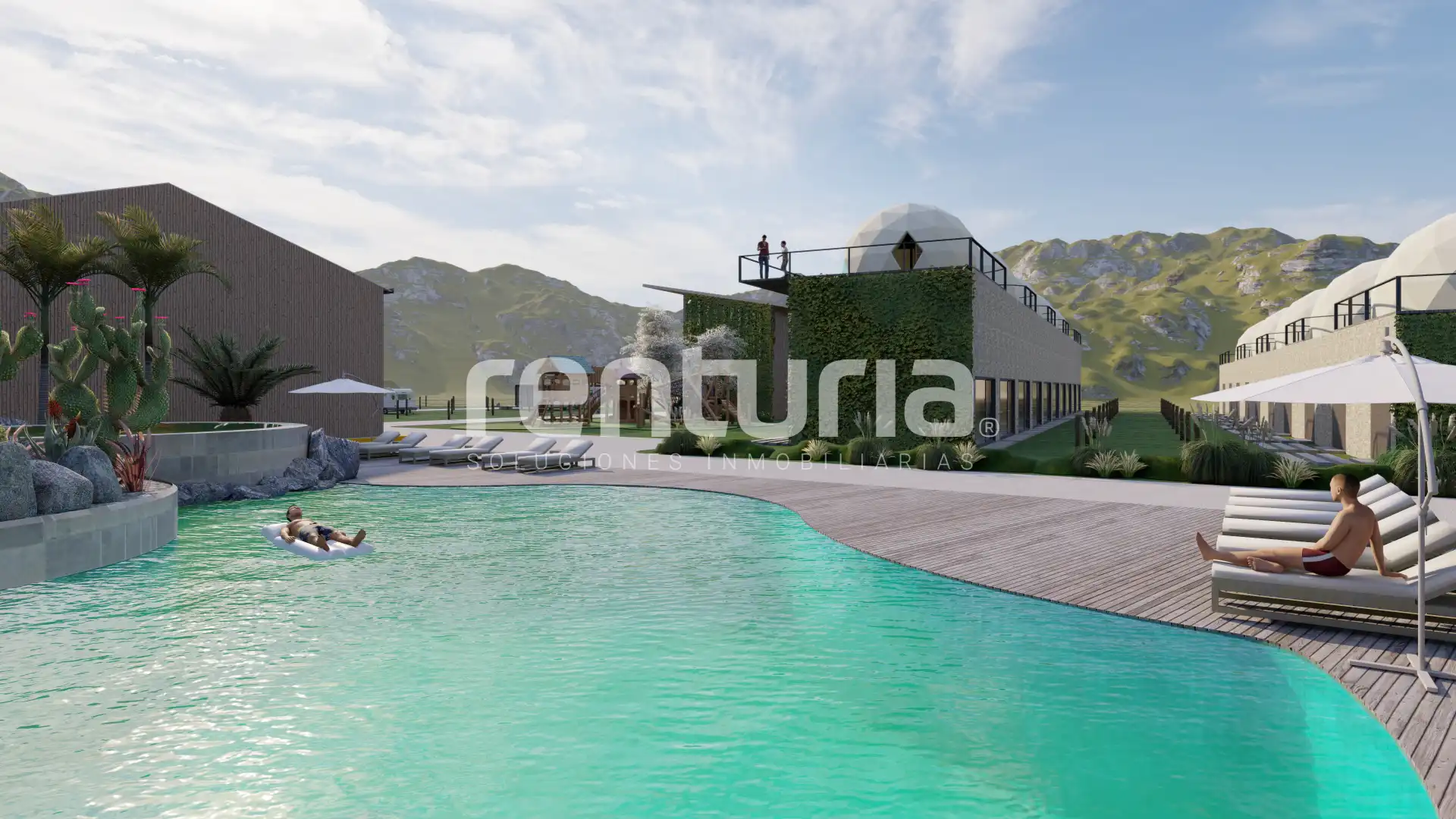 Schwimmbecken von Fabrikhallen zum Verkauf in Las Pedrizas 