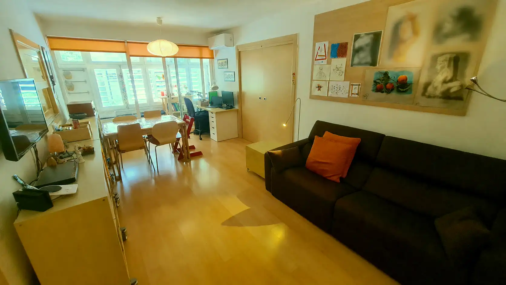 Sala de estar de Planta baja en venta en Barcelona con Aire acondicionado, Calefacción y Terraza