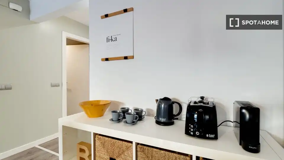 Cocina de Piso de alquiler en Barcelona con Aire acondicionado, Calefacción y Amueblado