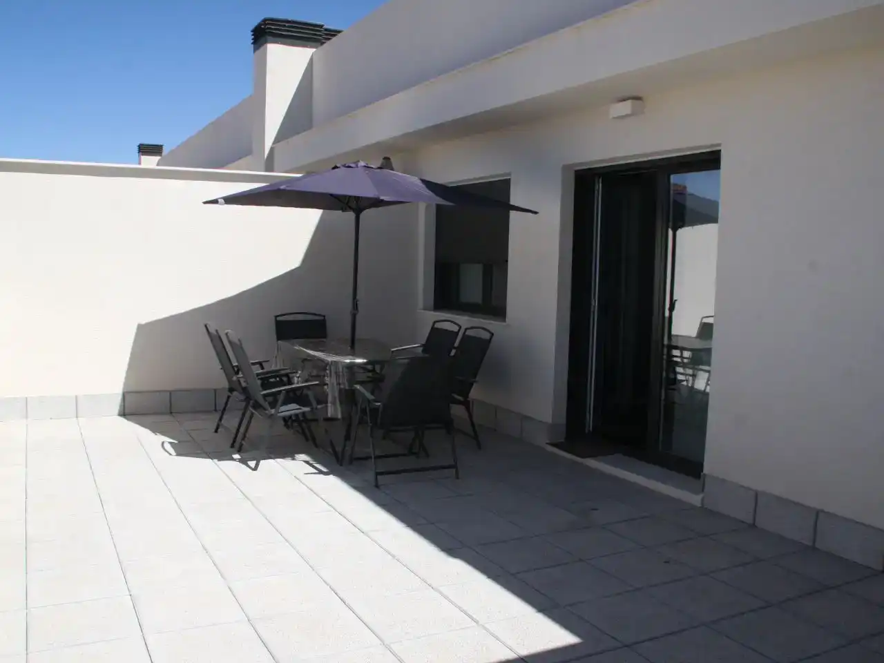 Terrasse von Dachboden zur Miete in  Albacete Capital mit Klimaanlage und Schwimmbad