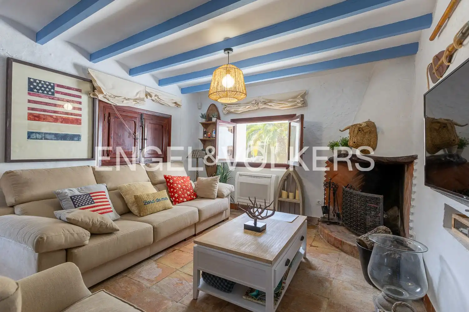 Sala de estar de Casa o chalet de alquiler en Jávea / Xàbia con Aire acondicionado, Calefacción y Terraza