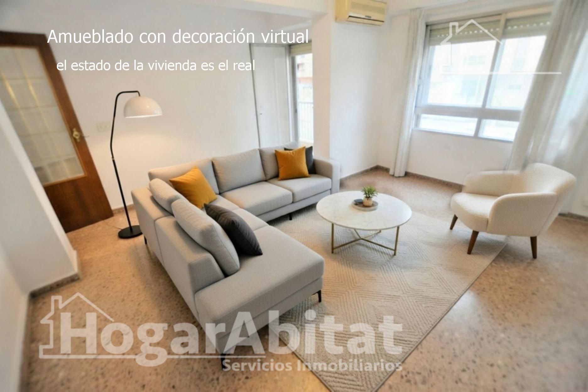Sala de estar de Piso en venta en  Valencia Capital con Aire acondicionado, Terraza y Balcón