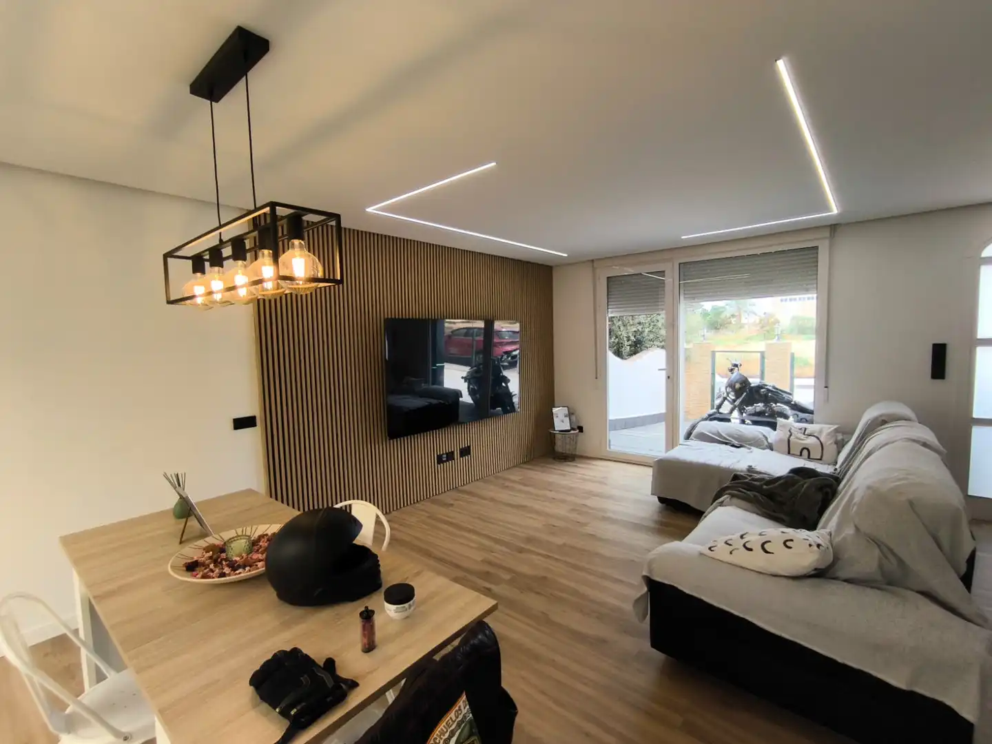 Sala de estar de Casa adosada en venta en Murcia con Aire acondicionado, Calefacción y Parquet