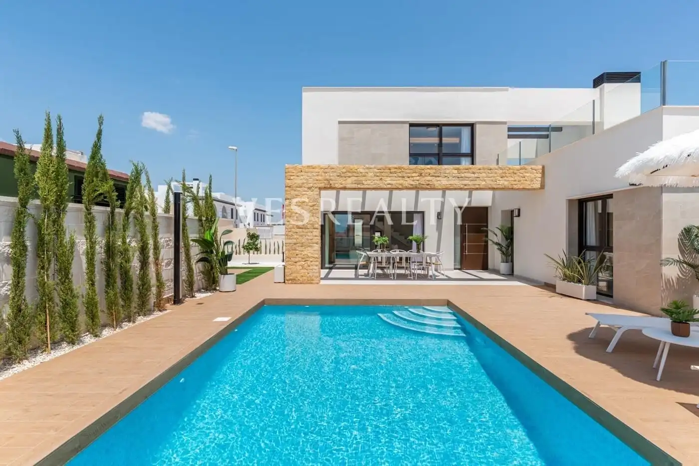 Vista exterior de Casa o chalet en venta en Rojales con Jardín privado, Trastero y Piscina