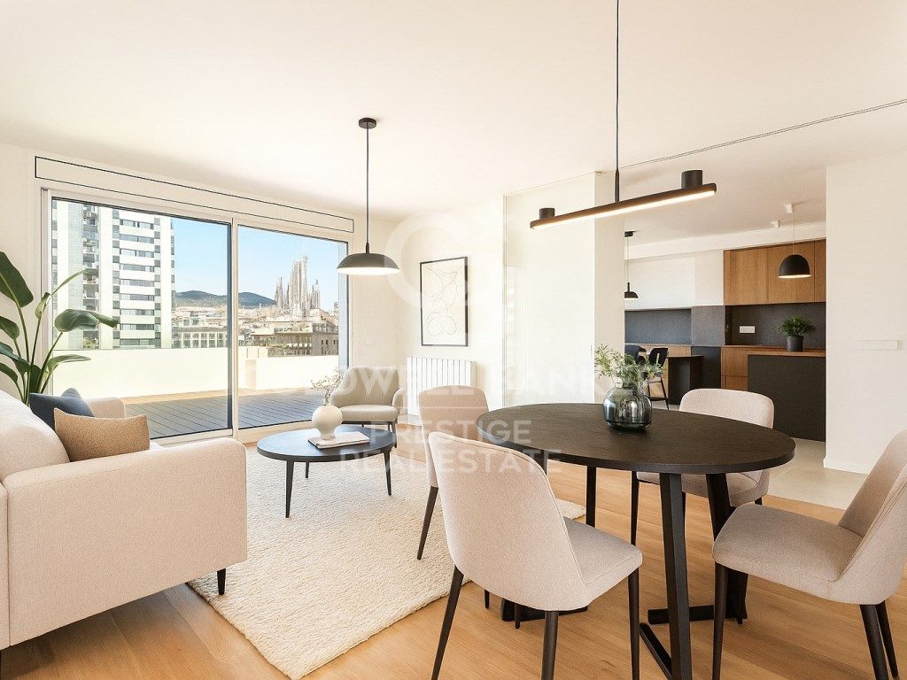 Sala d'estar de Àtic en venda en  Barcelona Capital