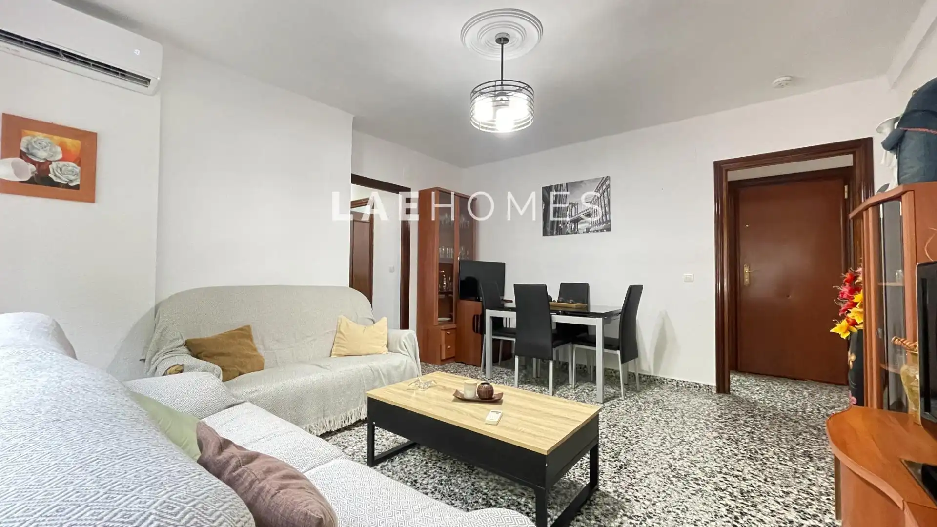 Wohnzimmer von Wohnung zur Miete in Málaga mit Klimaanlage, Heizung und Möbliert