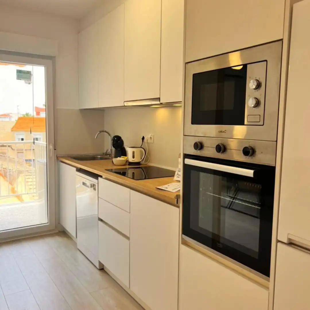 Cocina de Apartamento en venta en Los Alcázares con Aire acondicionado, Terraza y Amueblado
