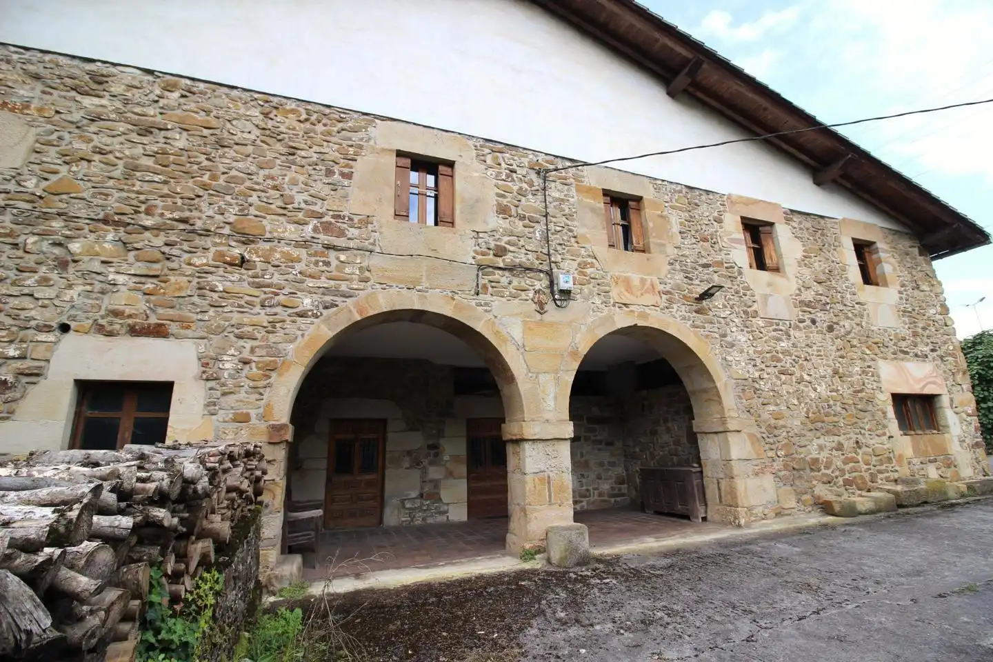 Vista exterior de Finca rústica en venta en Oñati con Calefacción, Jardín privado y Terraza