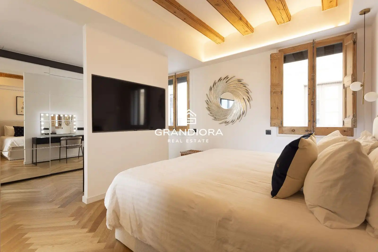Bedroom of Flat for rent in Barcelona  with Air Conditioner