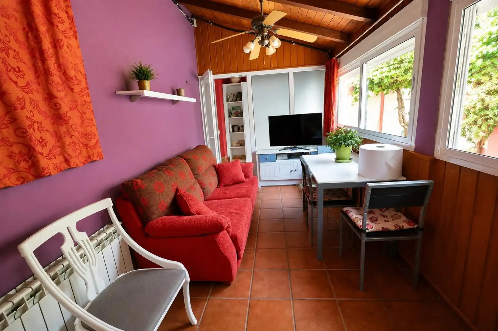 Living room of Country homes for sale in Toreno  with Heating, Furnished and Balcony