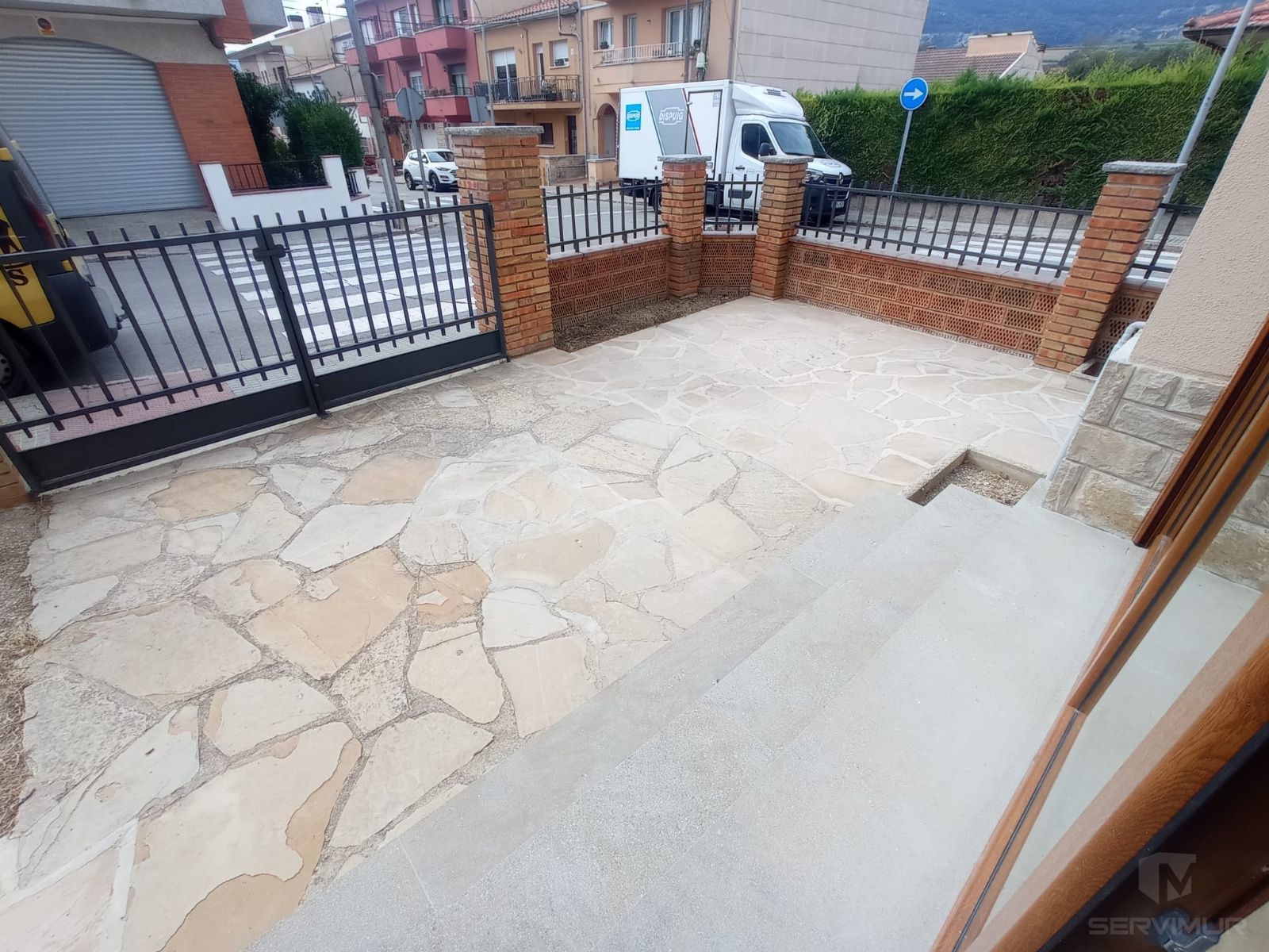 Terrasse von Wohnung miete in Balenyà mit Heizung