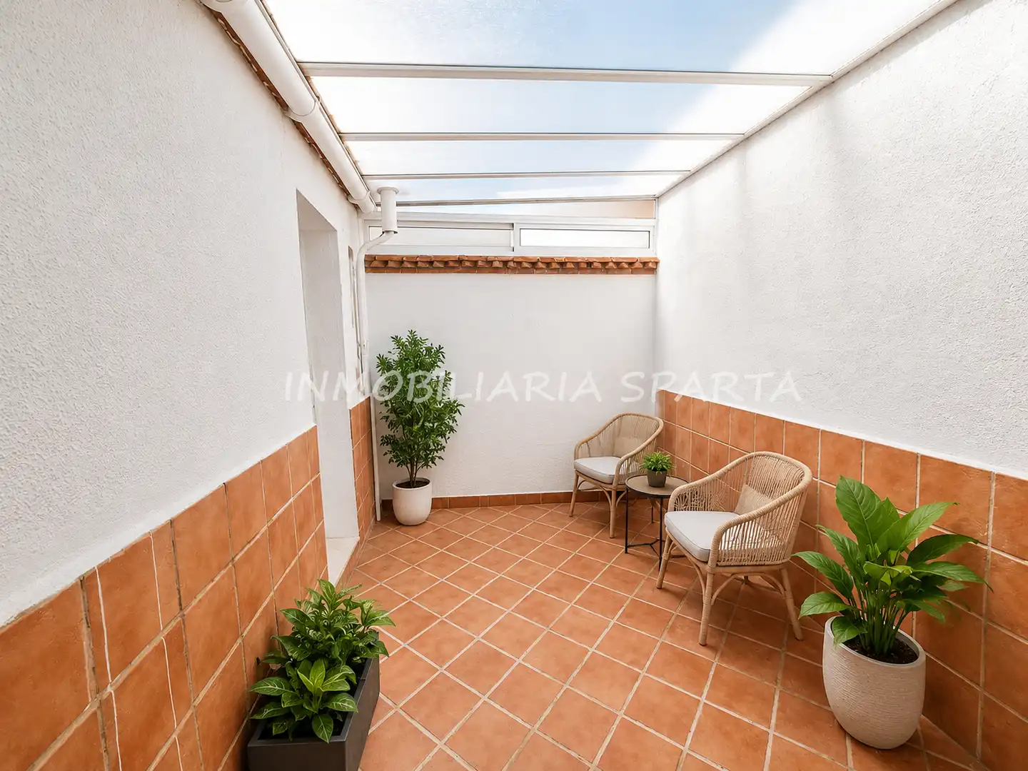 Terrassa de Casa adosada en venda en Santiponce amb Aire condicionat, Parquet i Terrassa