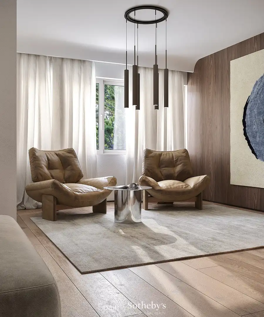 Sala d'estar de Apartament en venda en Barcelona amb Aire condicionat, Calefacció i Terrassa