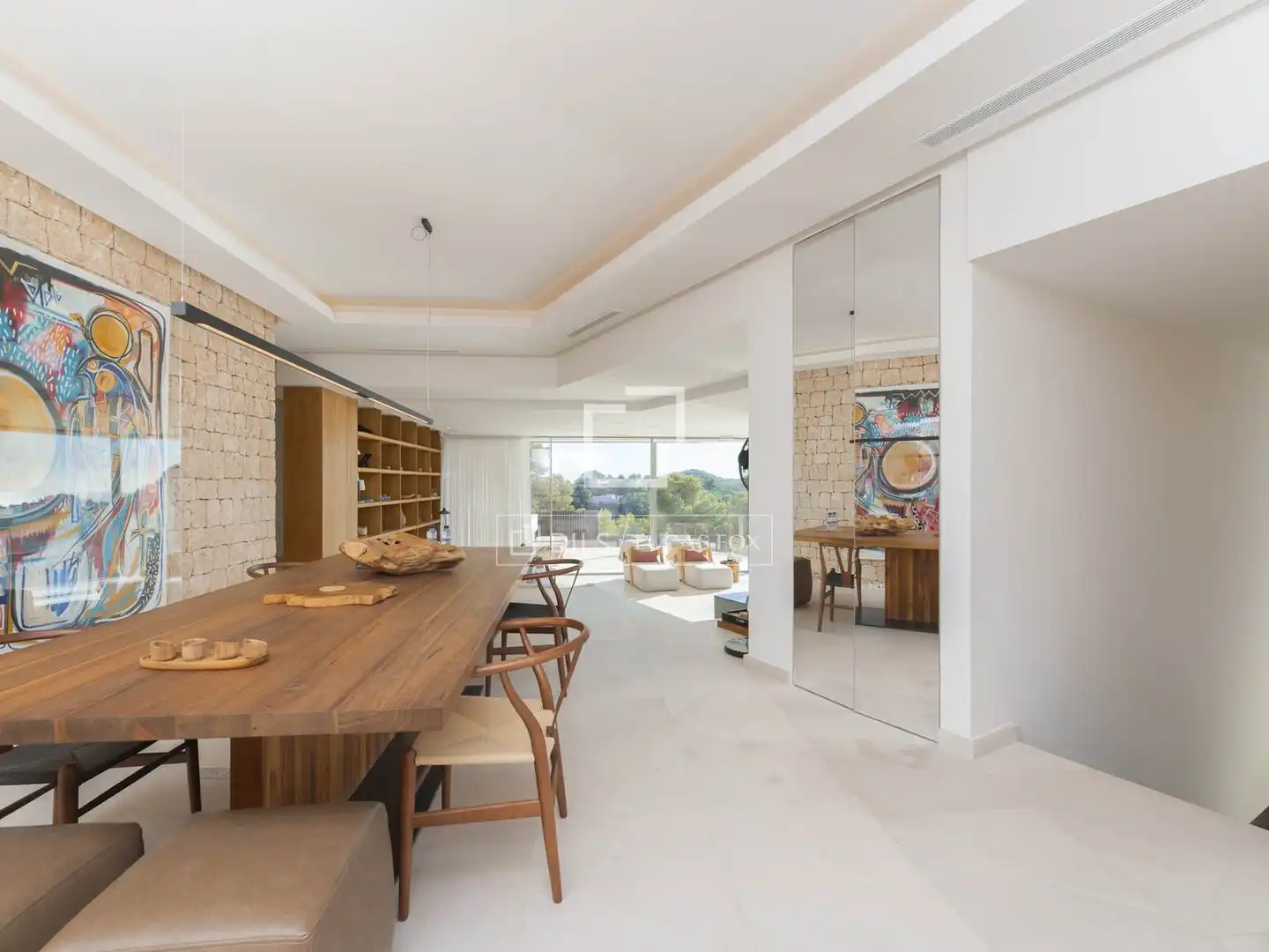 Comedor de Casa o chalet en venta en Santa Eulària des Riu con Aire acondicionado, Jardín privado y Terraza