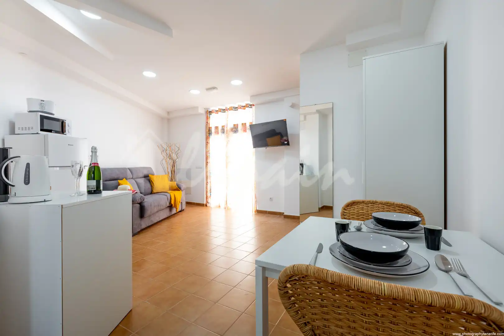Wohnzimmer von Wohnung zum Verkauf in Adeje mit Heizung