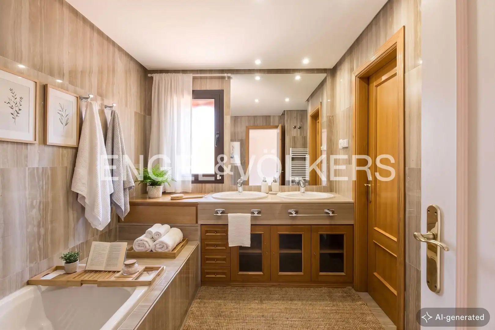 Badezimmer von Einfamilien-Reihenhaus zum Verkauf in Villanueva del Pardillo mit Klimaanlage, Heizung und Privatgarten