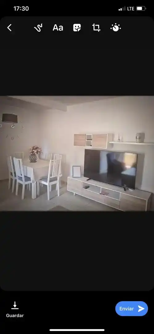Sala d'estar de Pis de lloguer en Chipiona amb Aire condicionat, Moblat i Rentadora