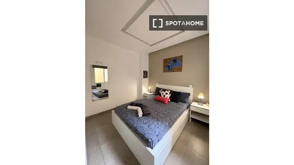 Schlafzimmer von Wohnungen zur untervermieten in Las Palmas de Gran Canaria mit Klimaanlage, Terrasse und Möbliert