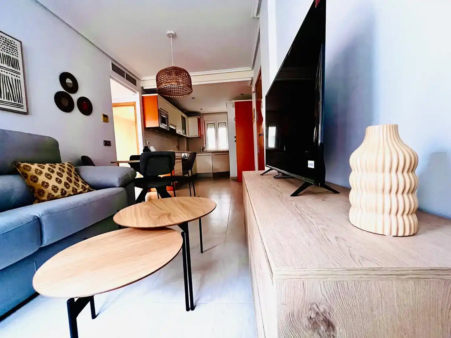 Wohnzimmer von Wohnung zur Miete in Águilas mit Klimaanlage und Balkon