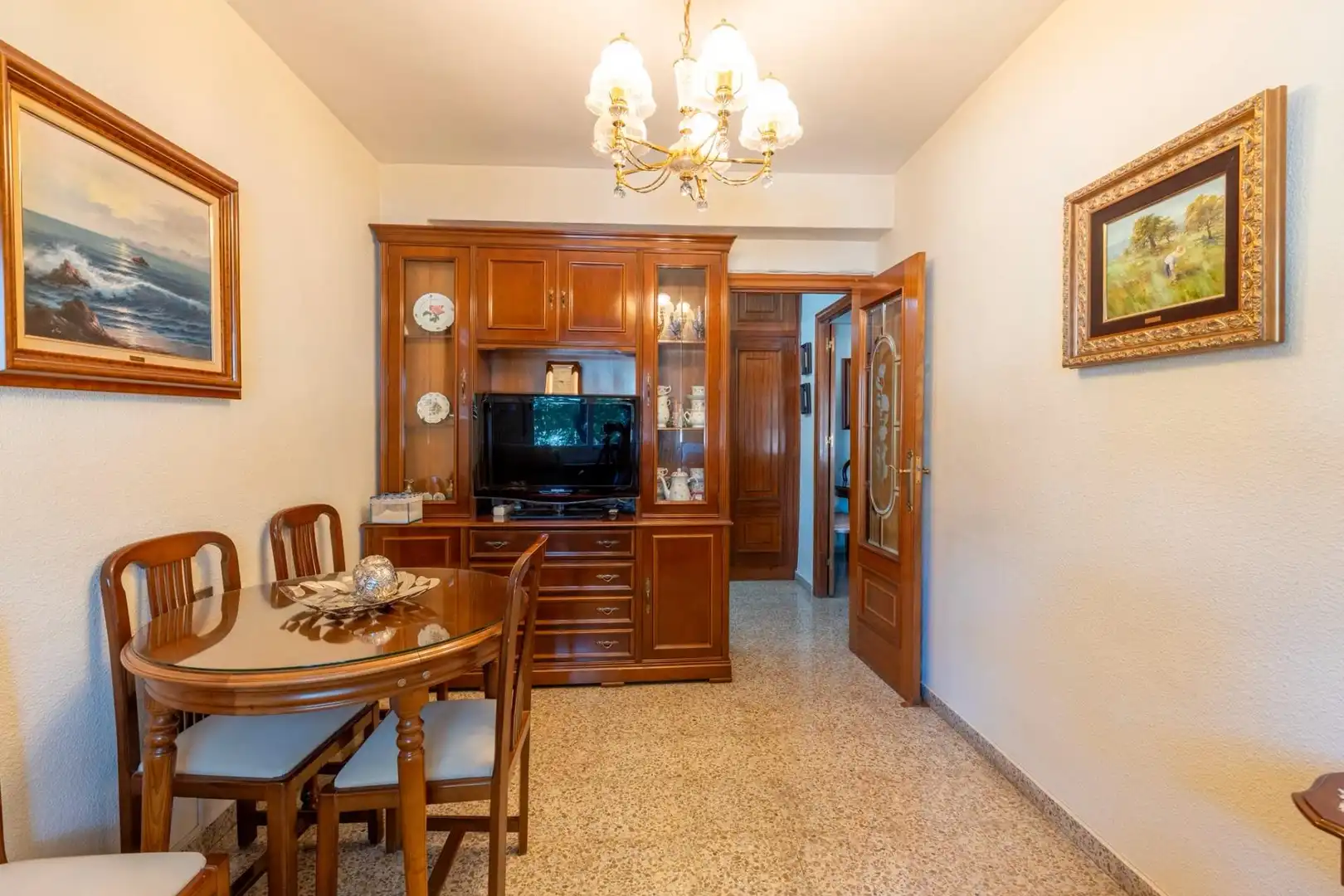 Dining room of Flat for sale in Granada  with Air Conditioner, Heating and TV