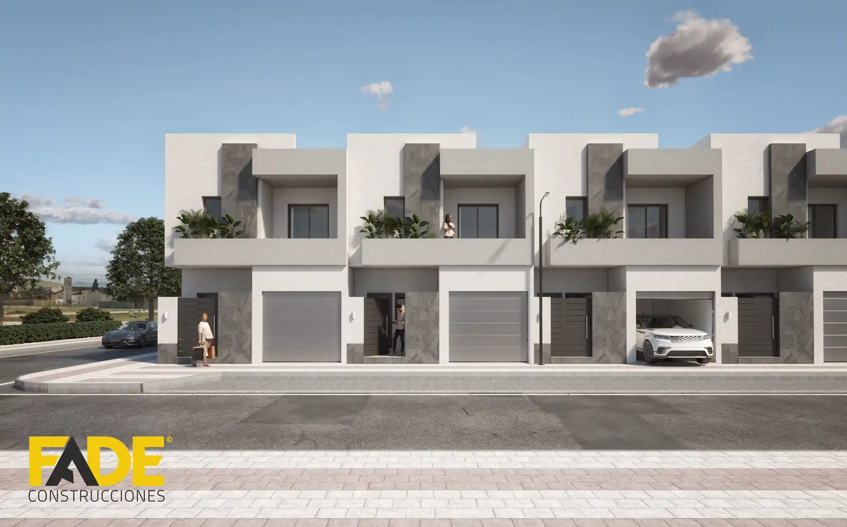 Vista exterior de Casa adosada en venta en Churriana de la Vega con Jardín privado, Trastero y Piscina