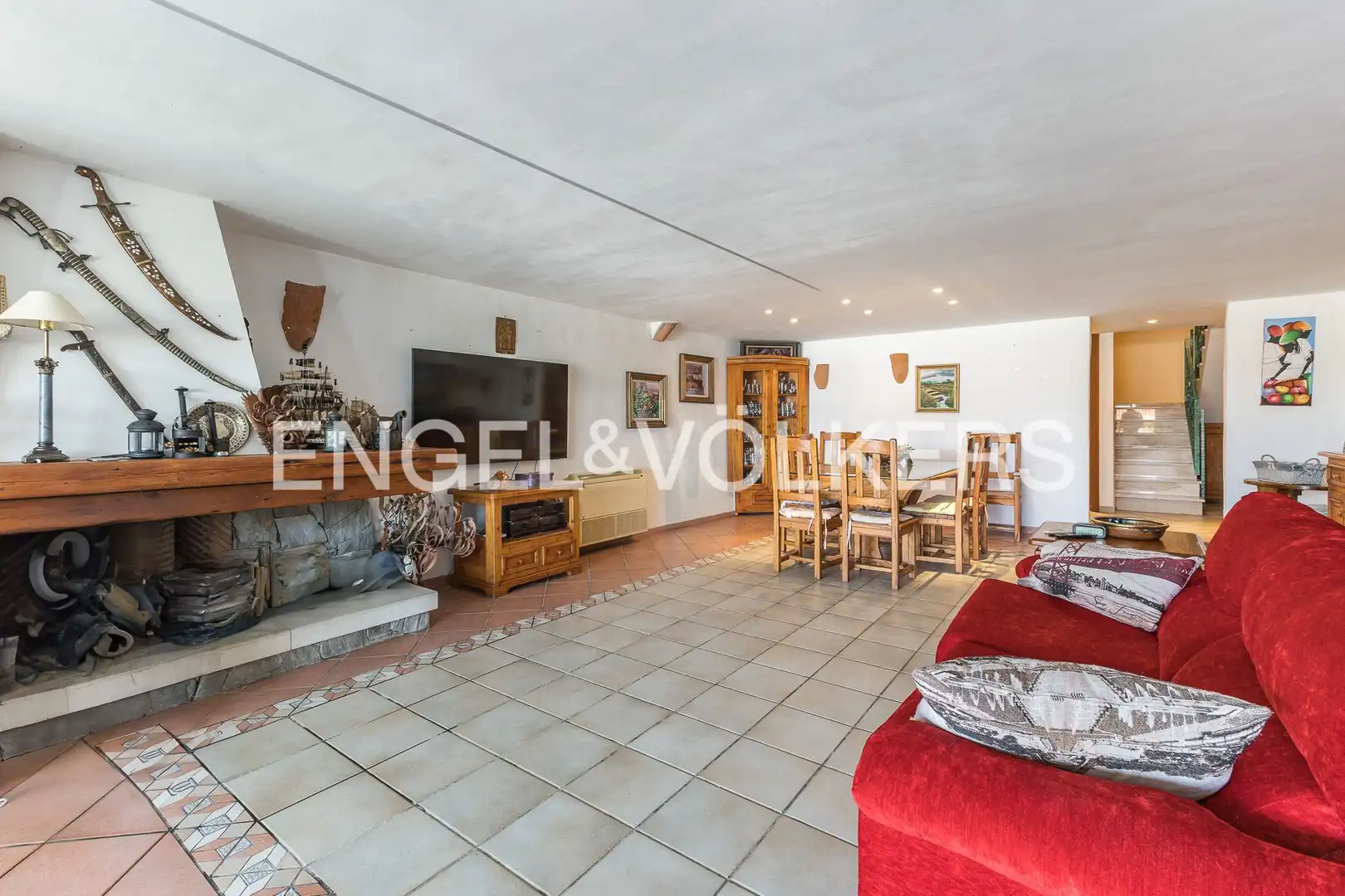 Sala d'estar de Casa adosada en venda en Sant Pere de Ribes amb Aire condicionat, Calefacció i Jardí privat