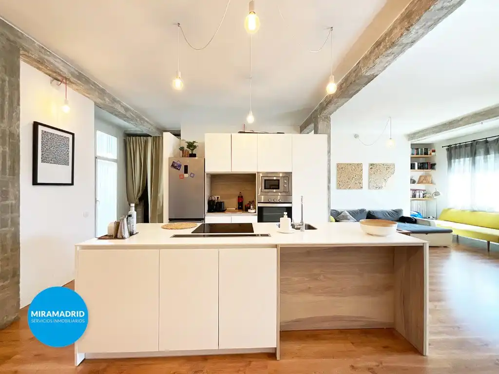Cocina de Piso de alquiler en Madrid con Aire acondicionado, Terraza y Amueblado