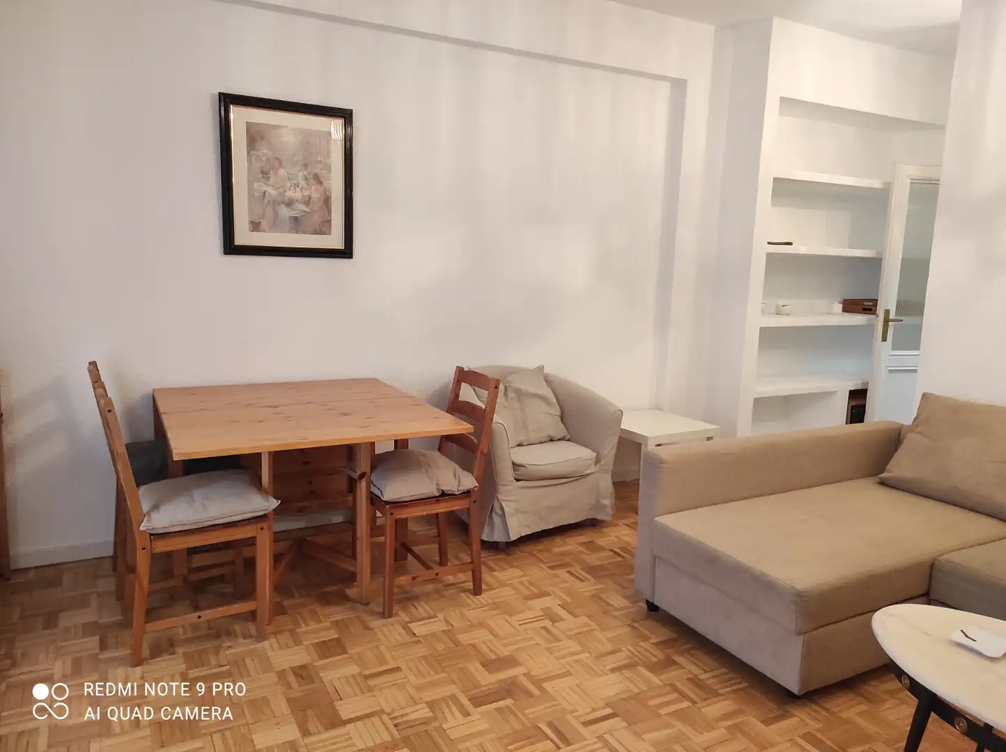 Sala de estar de Piso de alquiler en Madrid con Calefacción, Parquet y Terraza