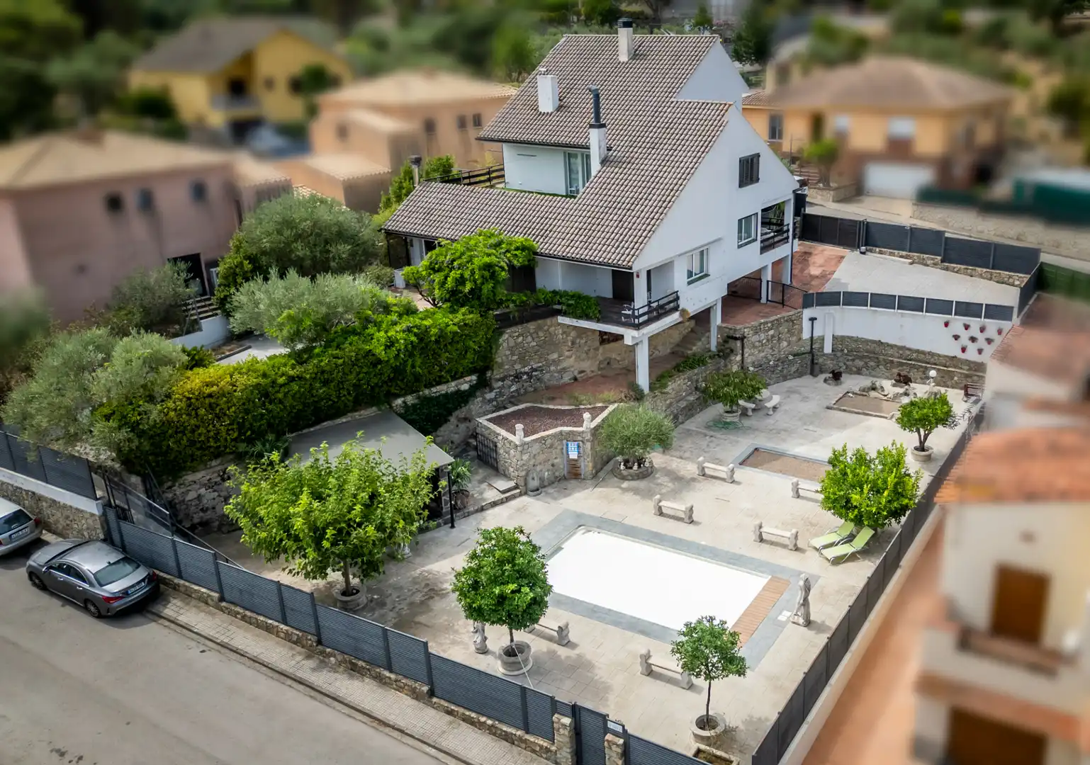 Außenansicht von Haus oder Chalet zum Verkauf in Agullana mit Klimaanlage, Heizung und Privatgarten