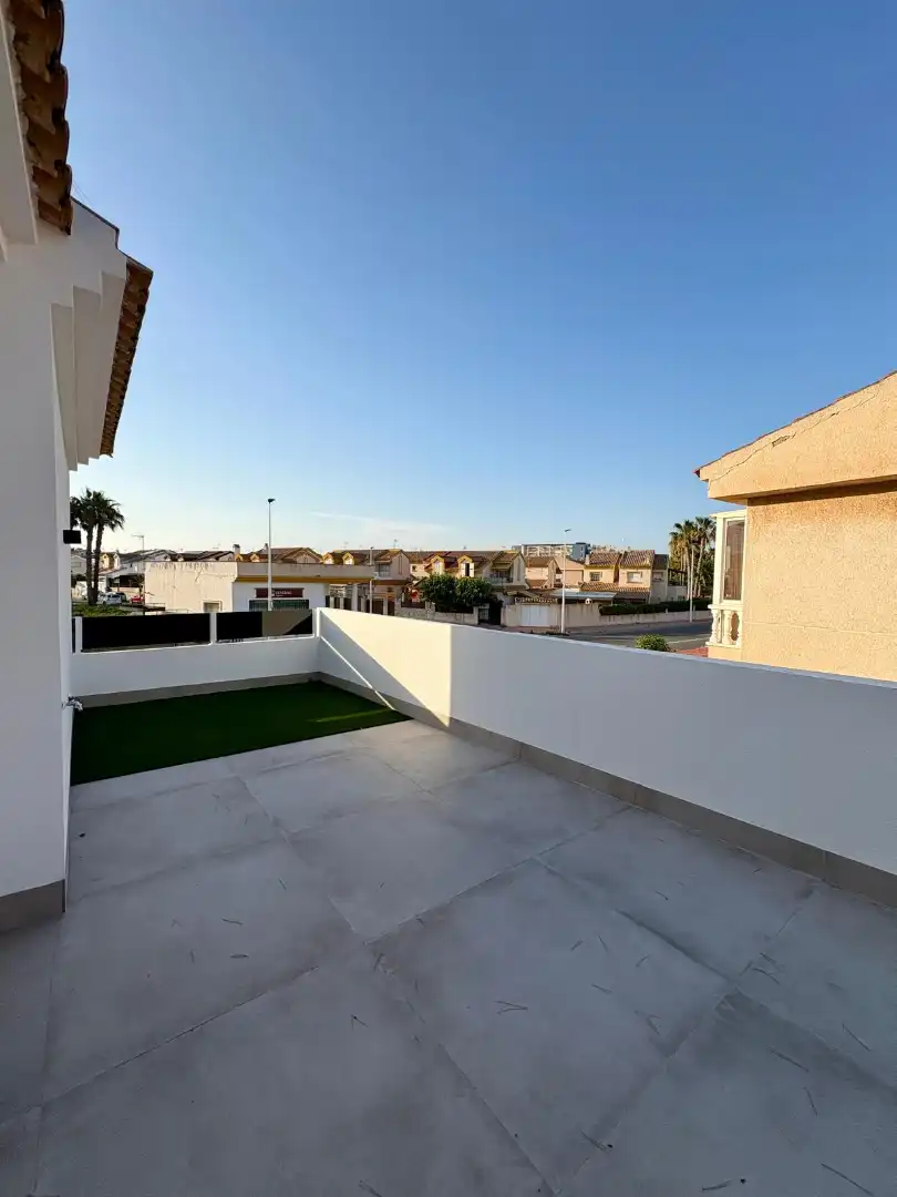 Terrassa de Casa adosada en venda en San Javier amb Aire condicionat, Calefacció i Jardí privat