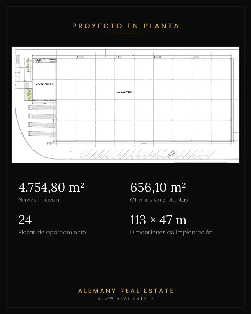 Parkplatz von Fabrikhallen zur Miete in Vilamalla